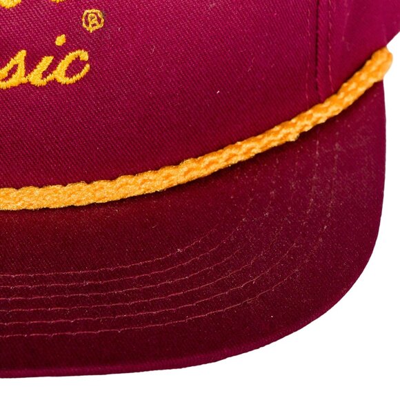 Canadian Club Classic Cap VTG Snapback Hat Gold Rope Trucker Burgundy - Picture 3 of 9